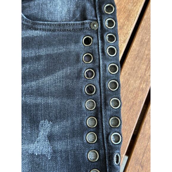 True Religion Women’s 29 Halle Mid Rise Super Skinny Jeans in Rock Solid Wash - Picture 8 of 14